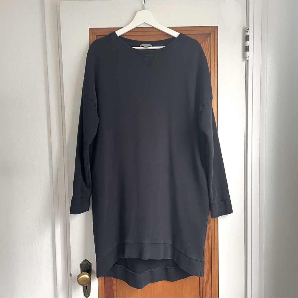 COS Washed Black Sweatshirt Dress